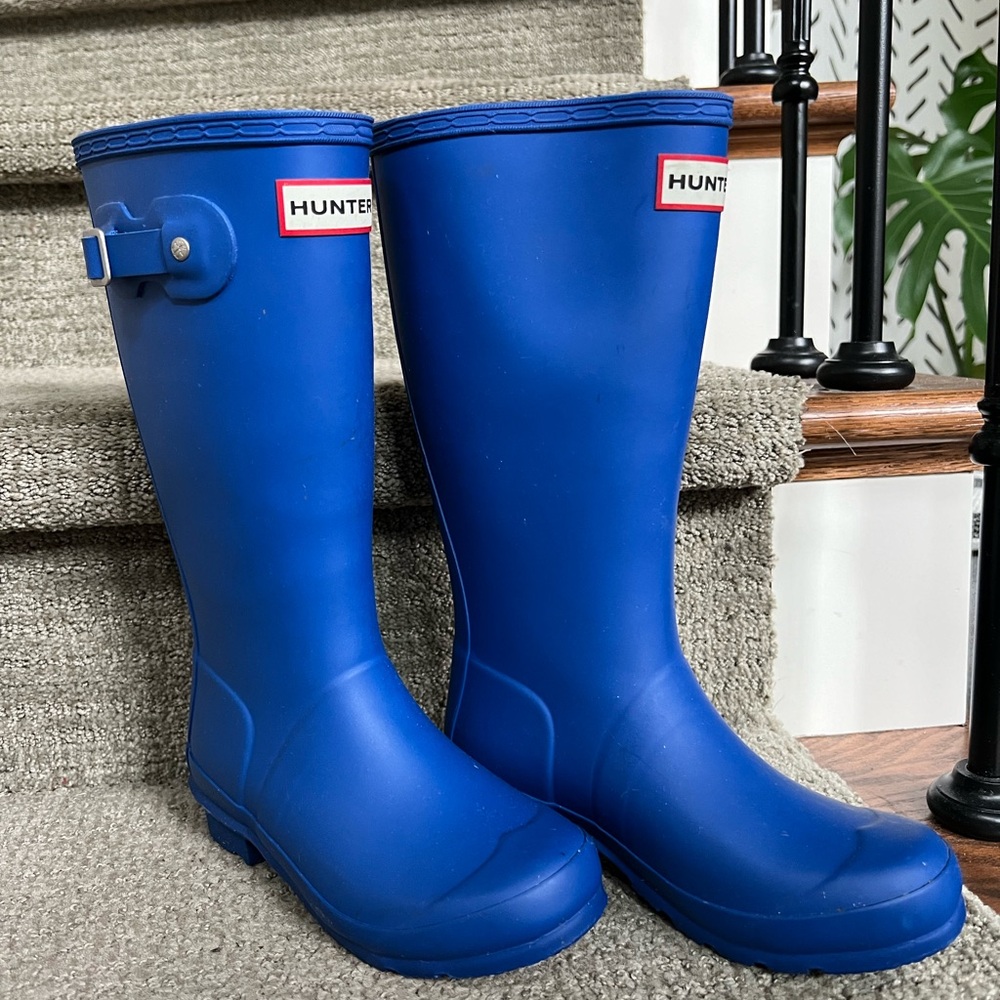 Hunter Kids Blue Rain Boots size 2 EUC